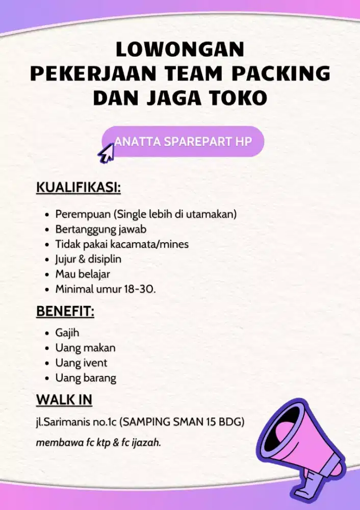 Loker Anatta sparepart
