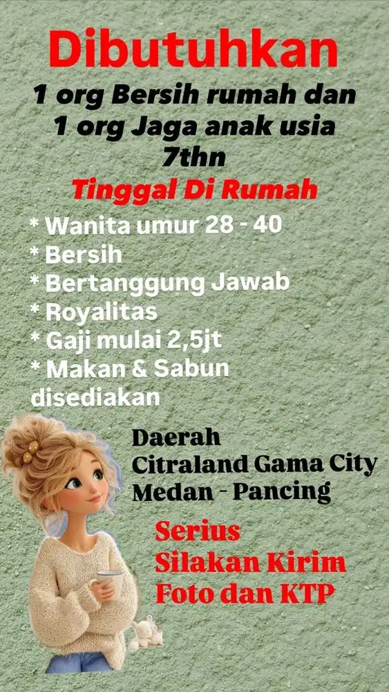 ART dan Jaga Anak Nginap Dirumah