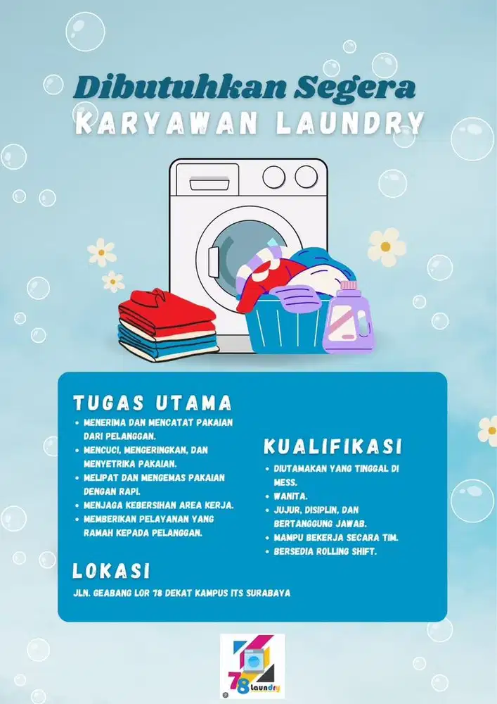 Lowongan kerja laundry