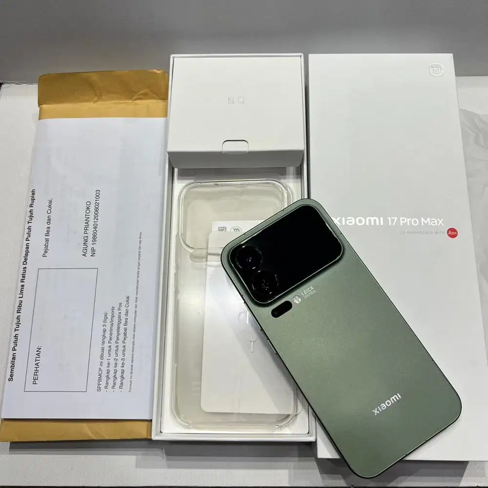 xiaomi 17 pro max 1 Tera resmi beacukai lengkap faktur mulus like new