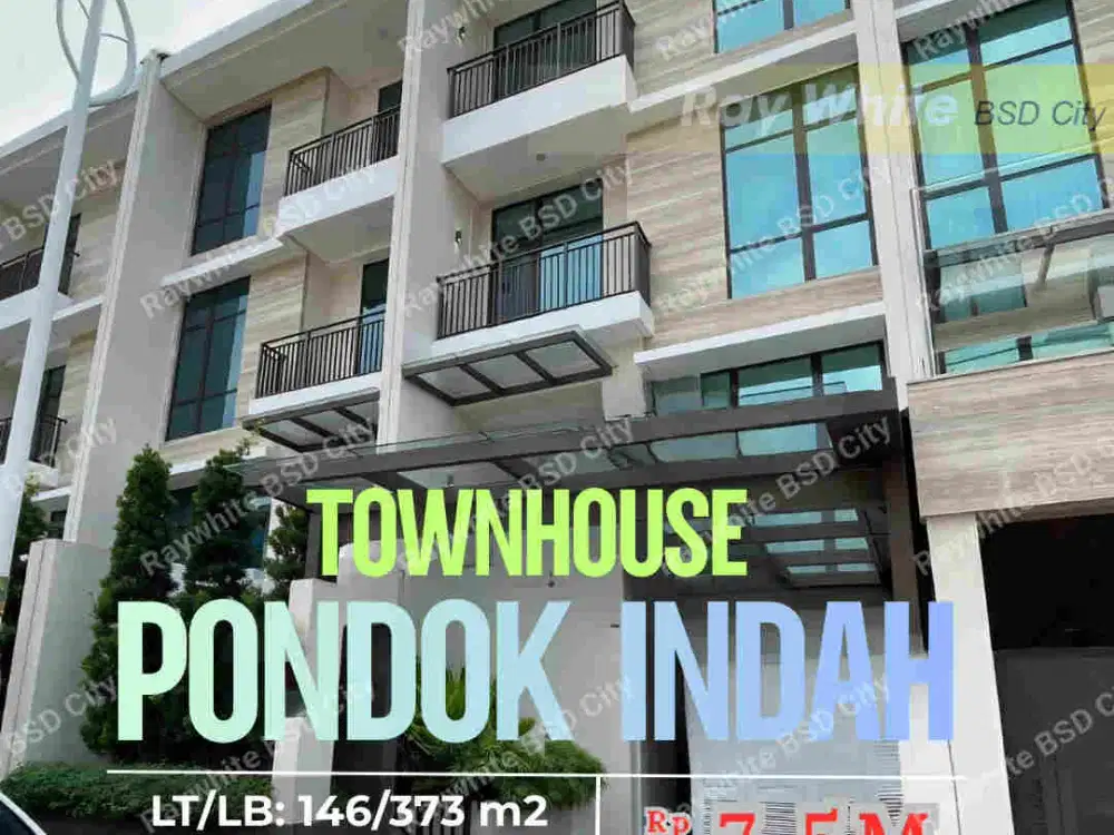 Turun Harga Townhouse 4 Lantai di Pondok Indah
