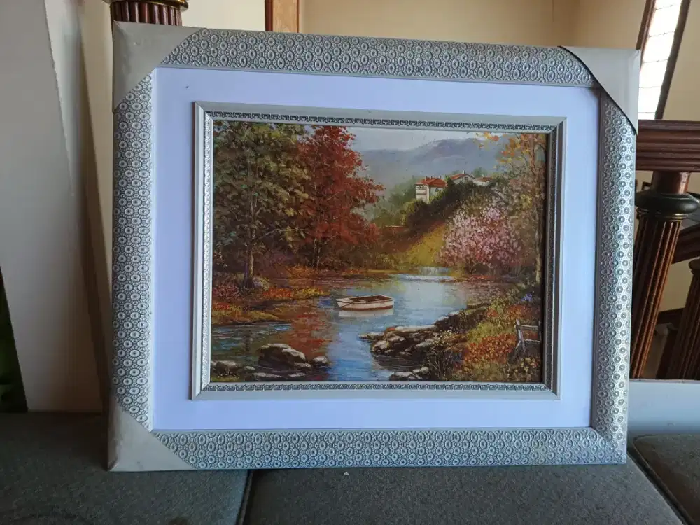 [BARU] Lukisan Pemandangan Sungai di Hutan