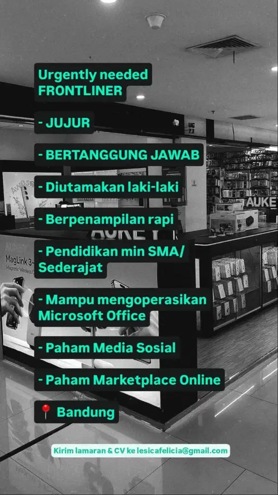 Lowongan Pekerjaan Frontliner