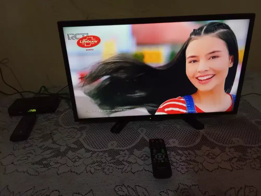 TV LED SHARP 24 INCH ANALOG NORMAL NOMINUS MULUS PLUS REMOTE ORIGINAL