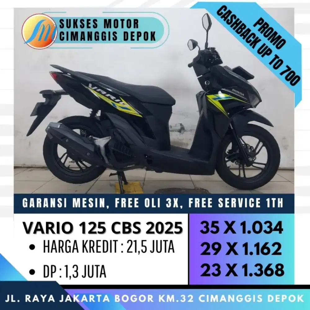 NEW VARIO 125 CBS 2025 TERMURAH KREDIT CICILAN RINGAN [SUKSES MOTOR]