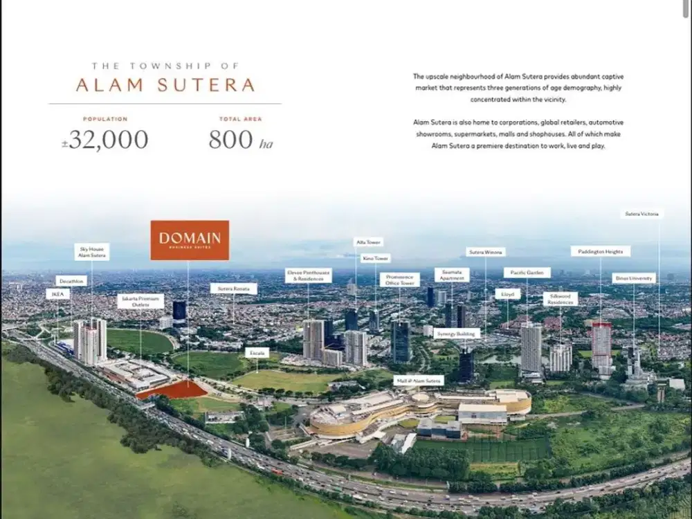 Dijual Domain Business Suite Premium Commercial Space