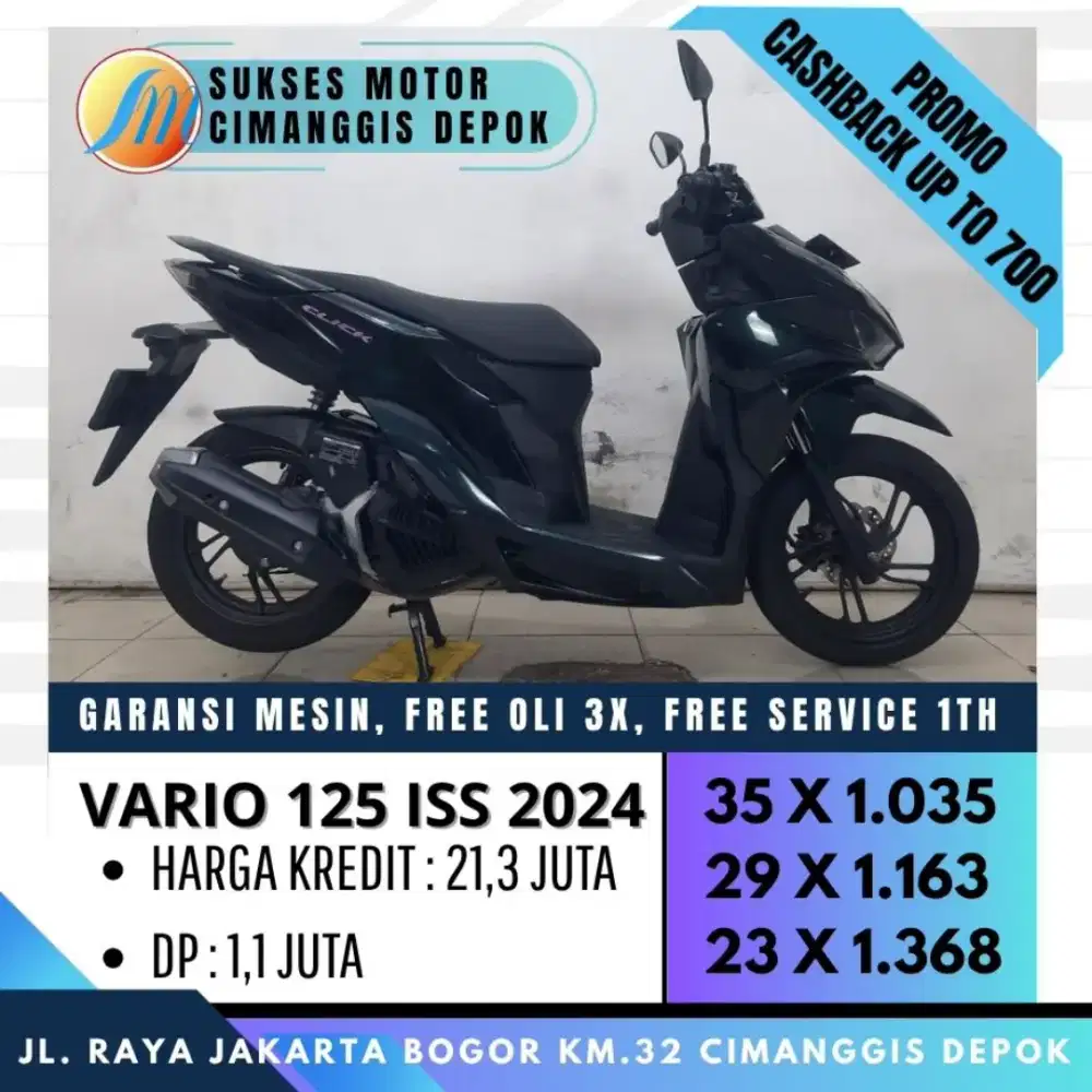 VARIO 125 ISS KEYLESS 2024 CASH KREDIT UNIT BERGARANSI [SUKSES MOTOR]