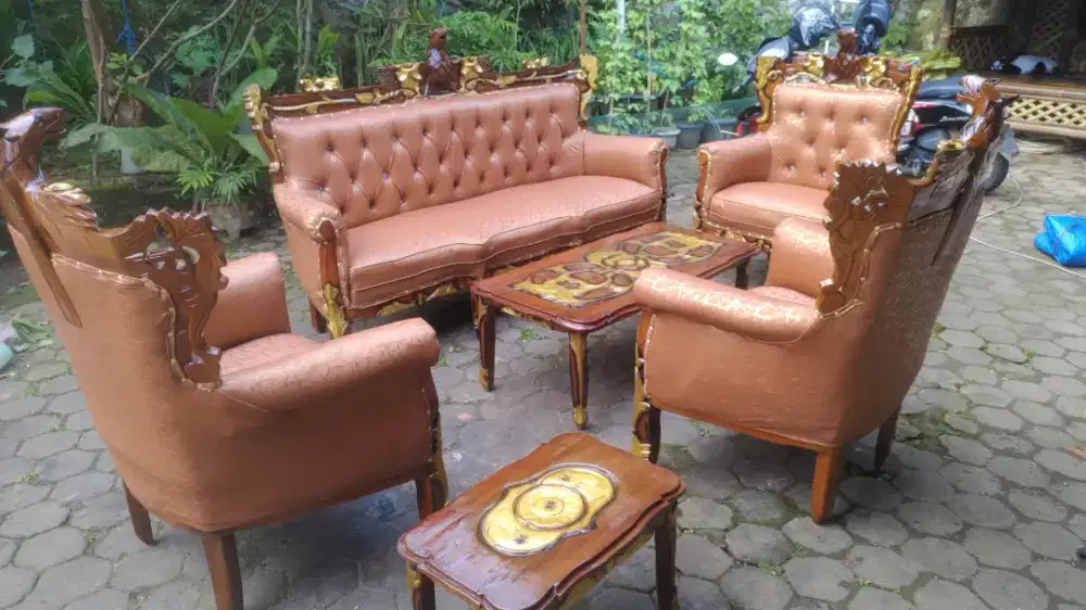 Kursi Tamu Romawi Garuda Kayu Jati Asli