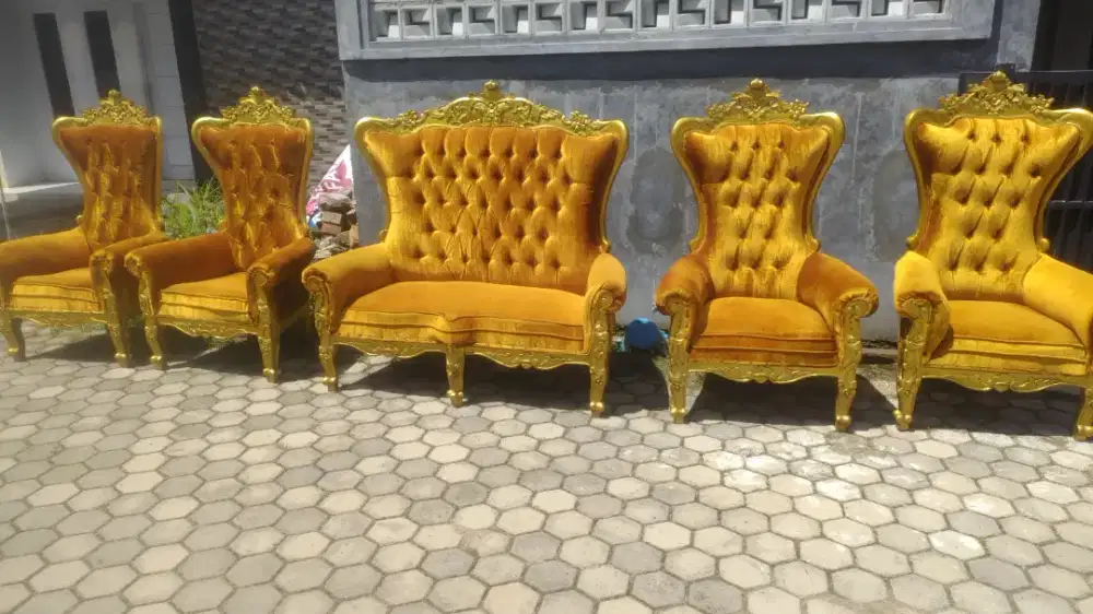 Kursi Tamu Syahrini Mewah 21111 Kayu Jati Asli