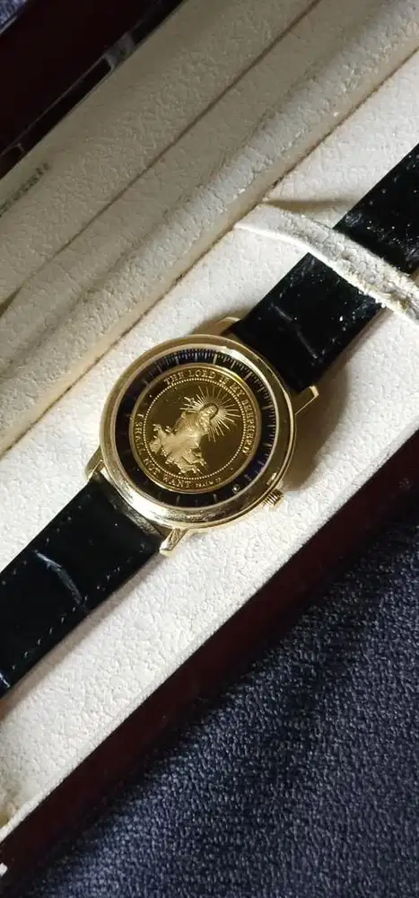 Jam Tangan Emas Gambar Yesus Asli GoldQuest