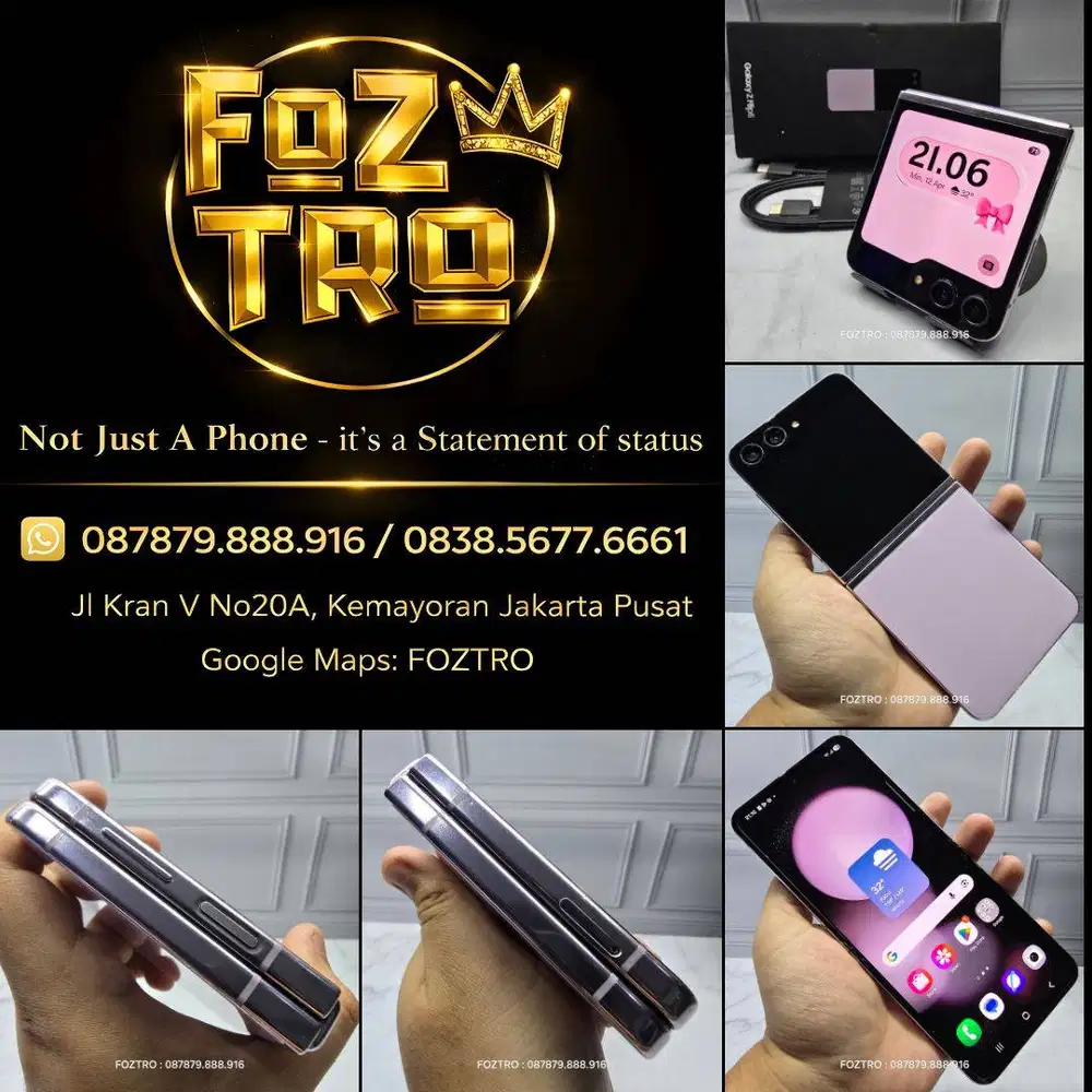 Samsung Galaxy Z Flip 5 8/256GB Lavender Fullset Resmi Mulus No Minus