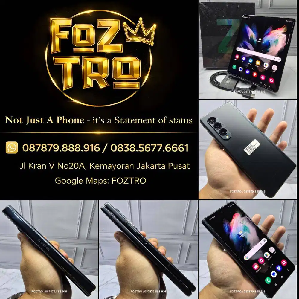 Samsung Galaxy Z Fold 3 5G 12/256GB Green Resmi SEIN Mulus No Minus