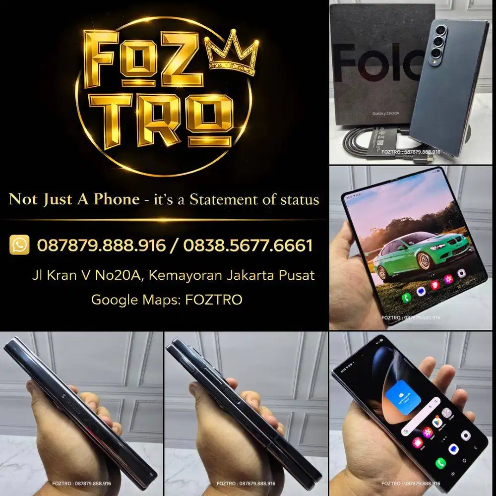 Samsung Galaxy Z Fold 4 12/256GB Fullset Resmi SEIN No Minus
