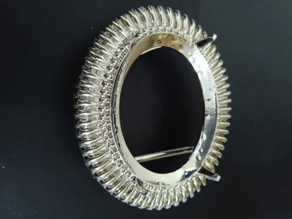 Gesper sabuk oval/cangkang baru akik