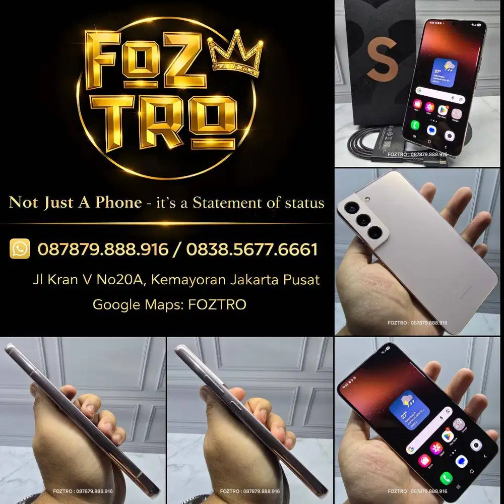 Samsung Galaxy S22 8/256GB Pink Resmi SEIN Fullset Like New NO MINUS