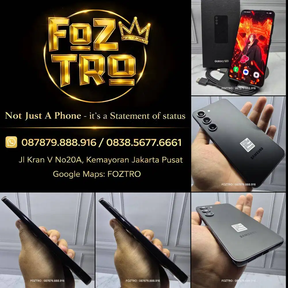 Samsung Galaxy S23 8/256GB Black Fullset Mulus Resmi SEIN NO MINUS
