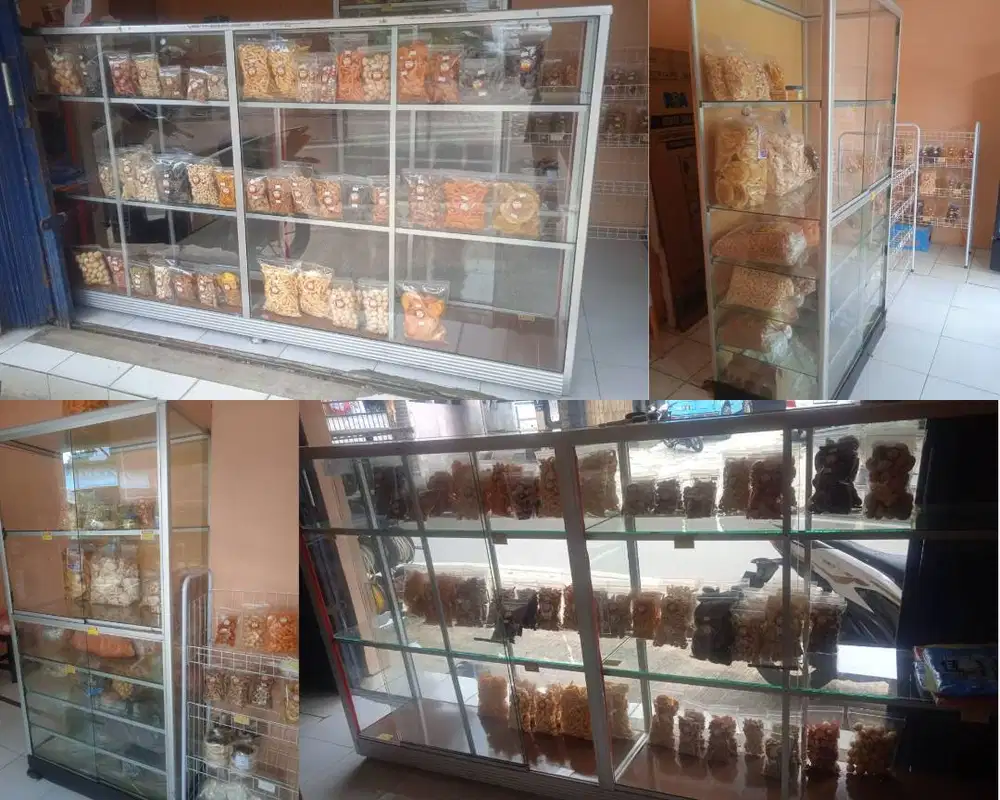 Dijual 2 Etalase Kaca Bekas tapi masih layak pakai