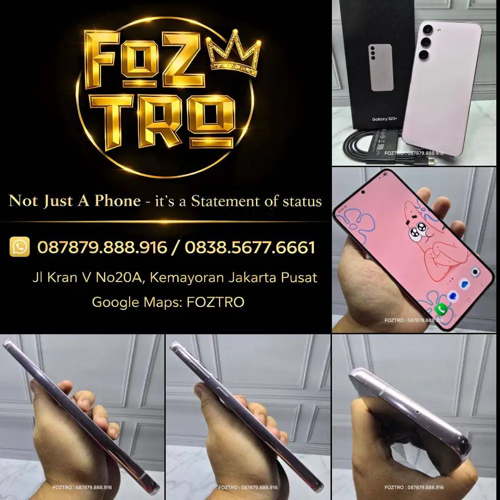 Samsung Galaxy S23 Plus 8/256GB Lavender Fullset Resmi No Minus