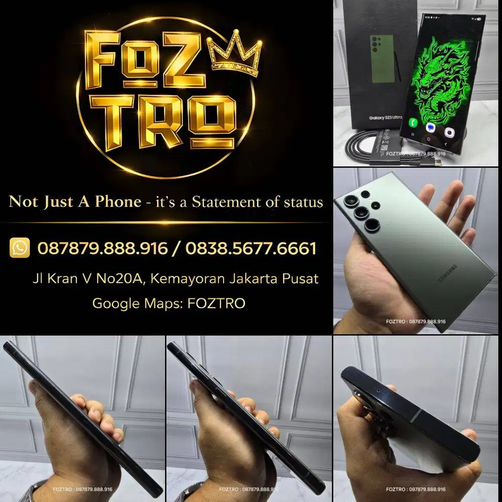 Samsung Galaxy S23 Ultra 12/256GB Fullset Resmi SEIN No Minus