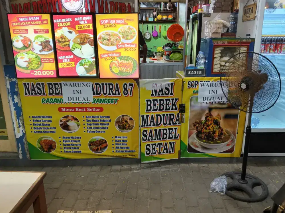 Jual warung nasi Bebek dan pecal ayam