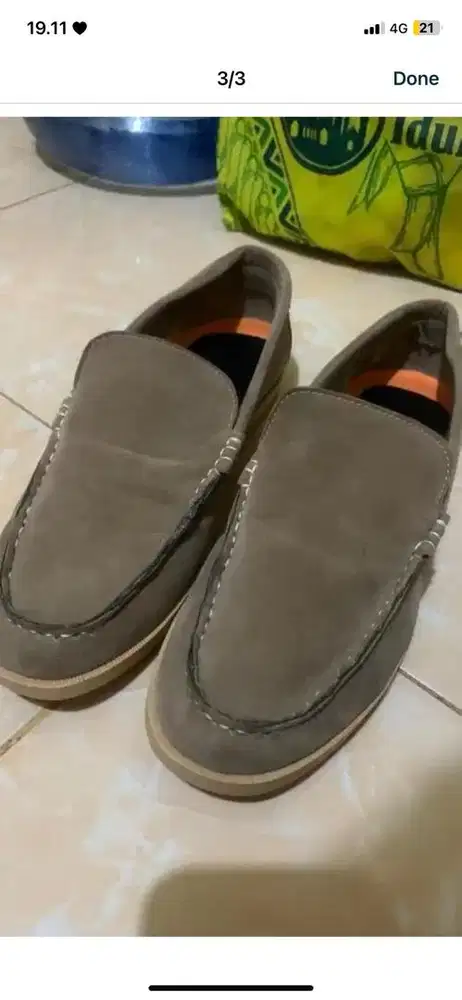 sepatu slip on pria bahan suede