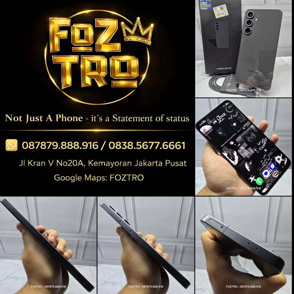 Samsung Galaxy S24 FE 8/256GB Graphite Mulus Like New Fullset NO MINUS