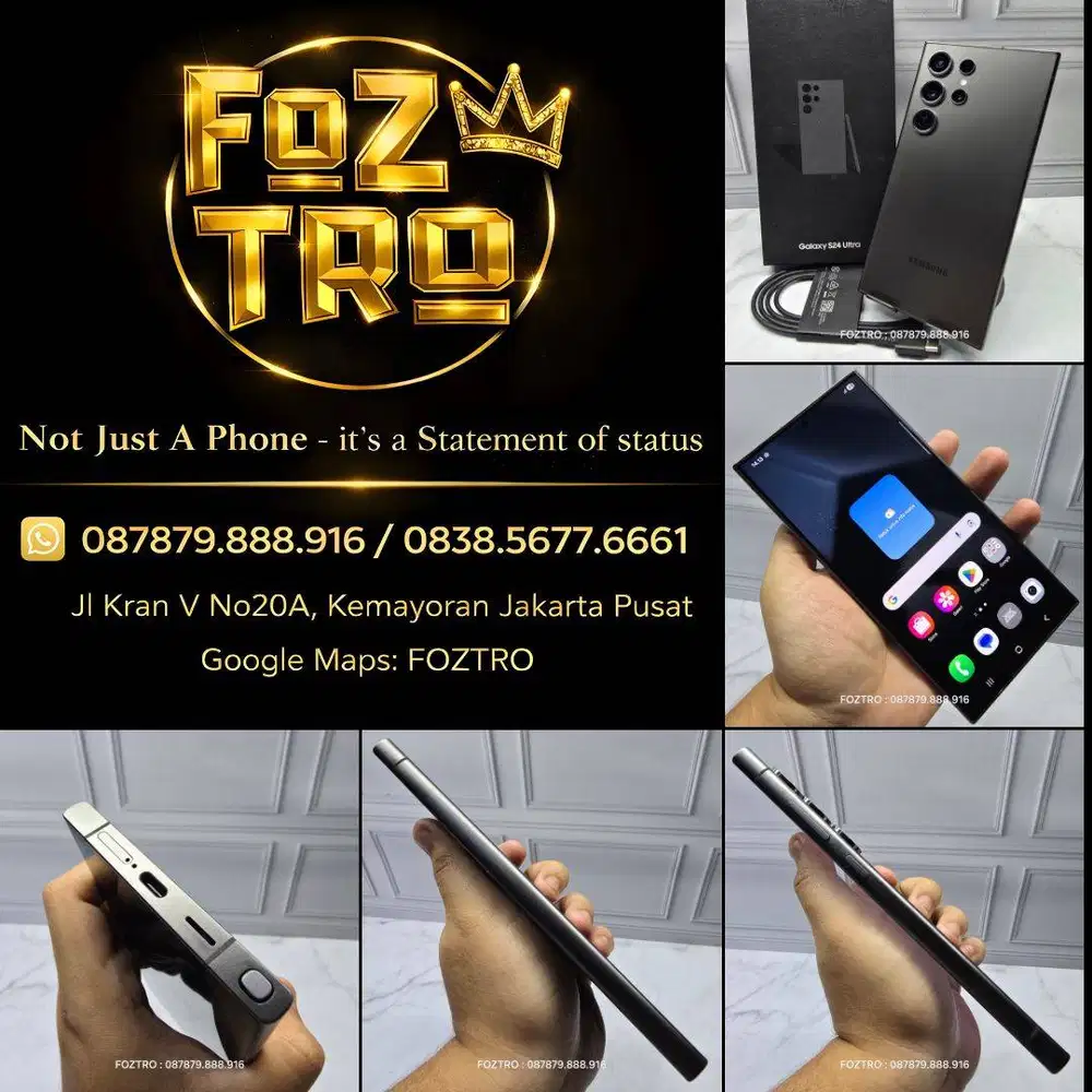 Samsung Galaxy S24 Ultra 12/512GB Black Fullset Resmi Mulus No Minus