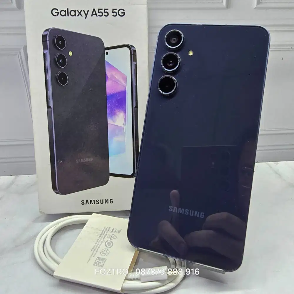 Samsung Galaxy A55 5G 8/256GB Hitam Fullset Mulus NO MINUS