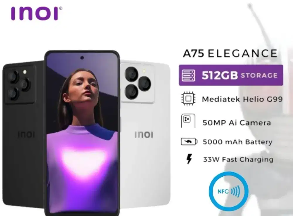 HP INOI A75 Elegance Ram 8+8/512 Baru Garansi 2 tahun