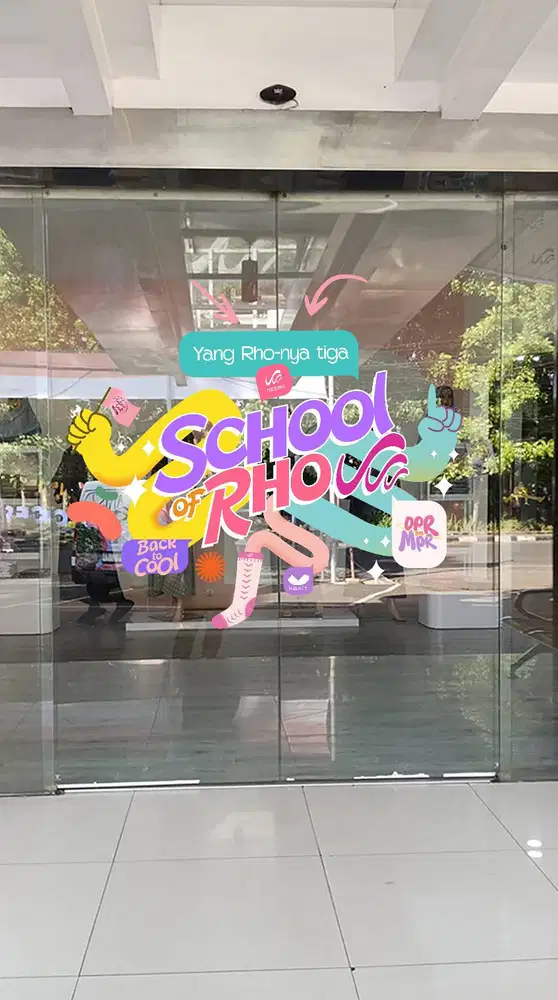 Sticker cutting logo tulisan abstrak custom acrylic plang papannama