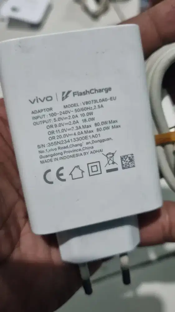 Flash charger vivo iqoo 80watt original cabutan