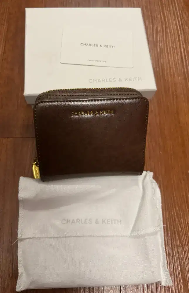 Dompet charles & keith original brown coklat