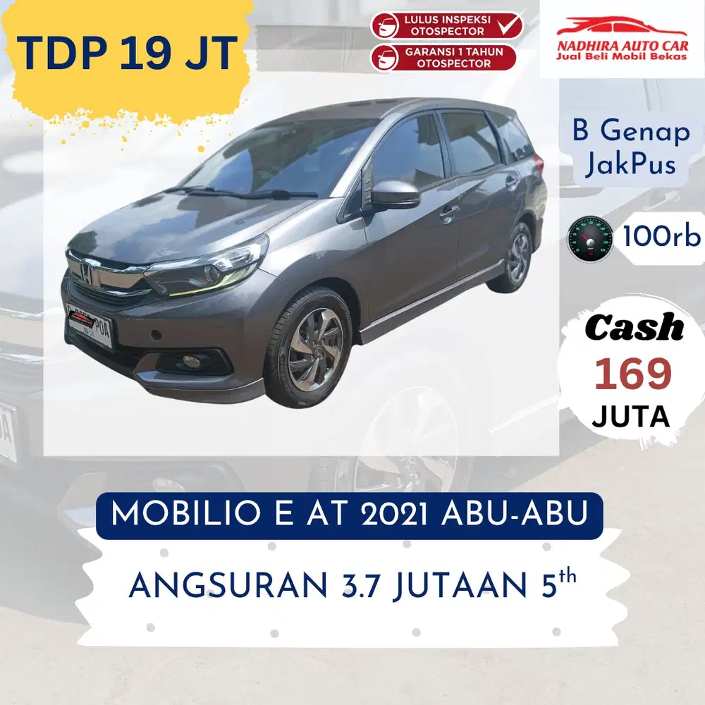Angsuran 3 Jutaan Mobilio E AT 2021 Abu