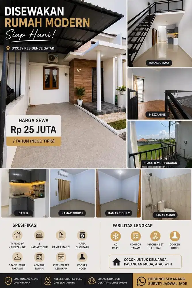 Di sewakan Rumah Modern Mezzanine,