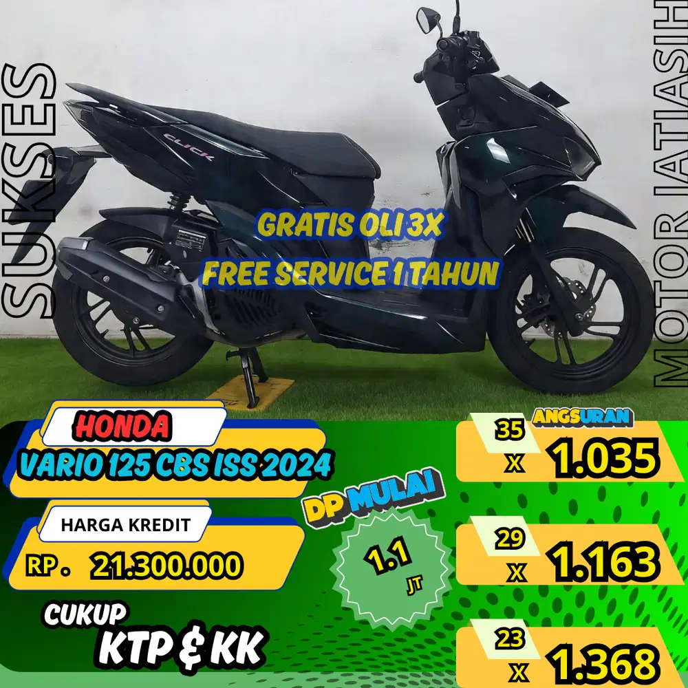HONDA VARIO 125 CBSISS 2024 ANGSURAN TERMURAH SYRT KTP&KK(SUKSESMOTOR)