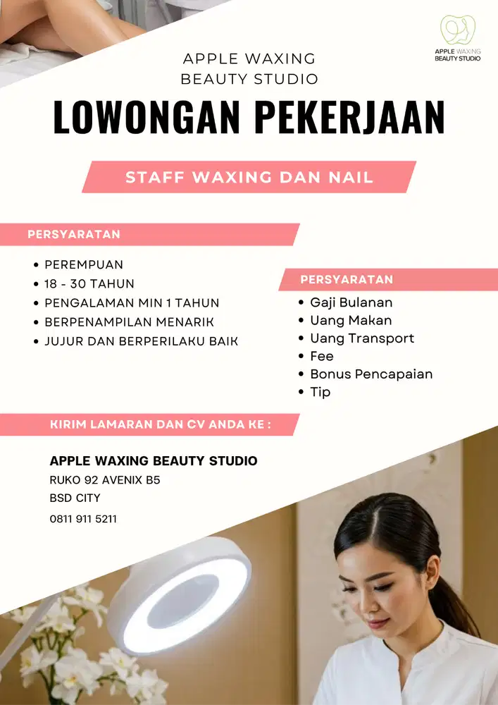 LOWONGAN KERJA KECANTIKAN - Fee & Bonus