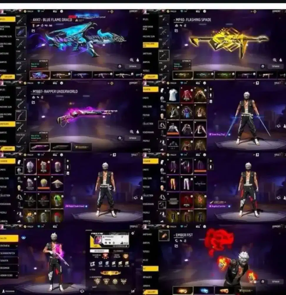 Jual beli akun ff aman dan terpercaya 100%