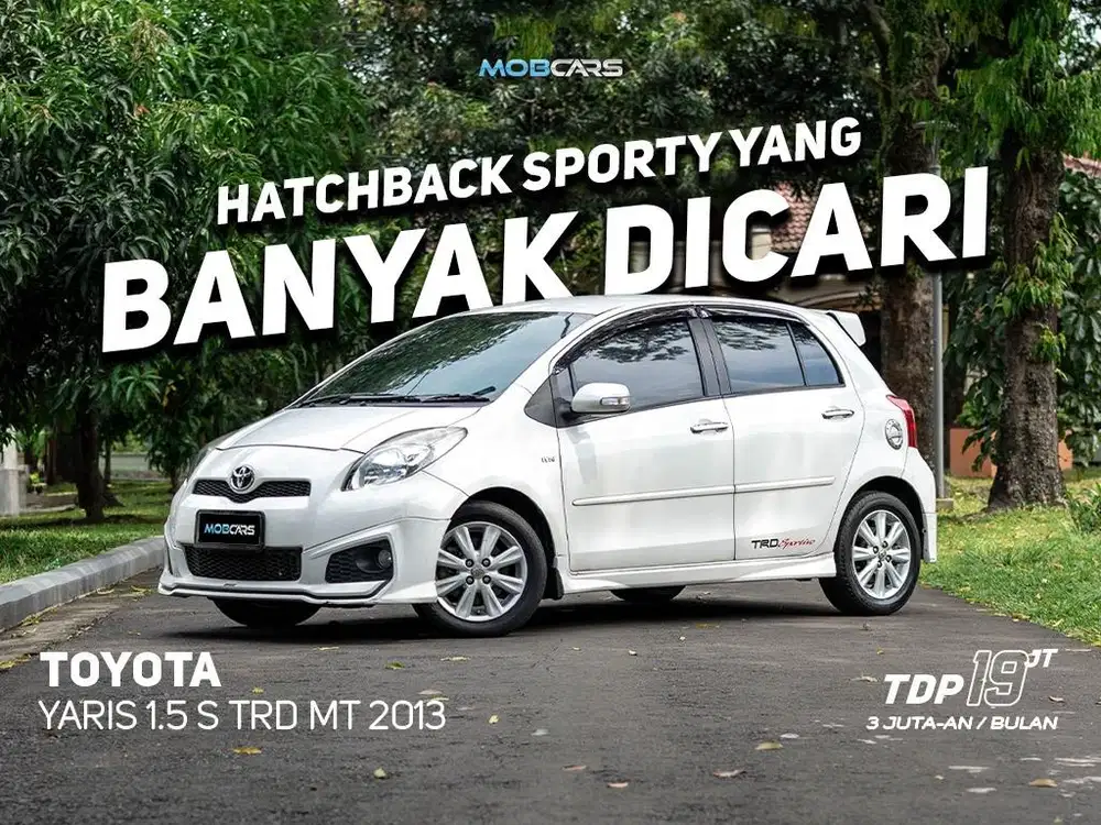 KM LOW YARIS S TRD MT 2013 HATCHBACK MANUAL TOYOTA PUTIH