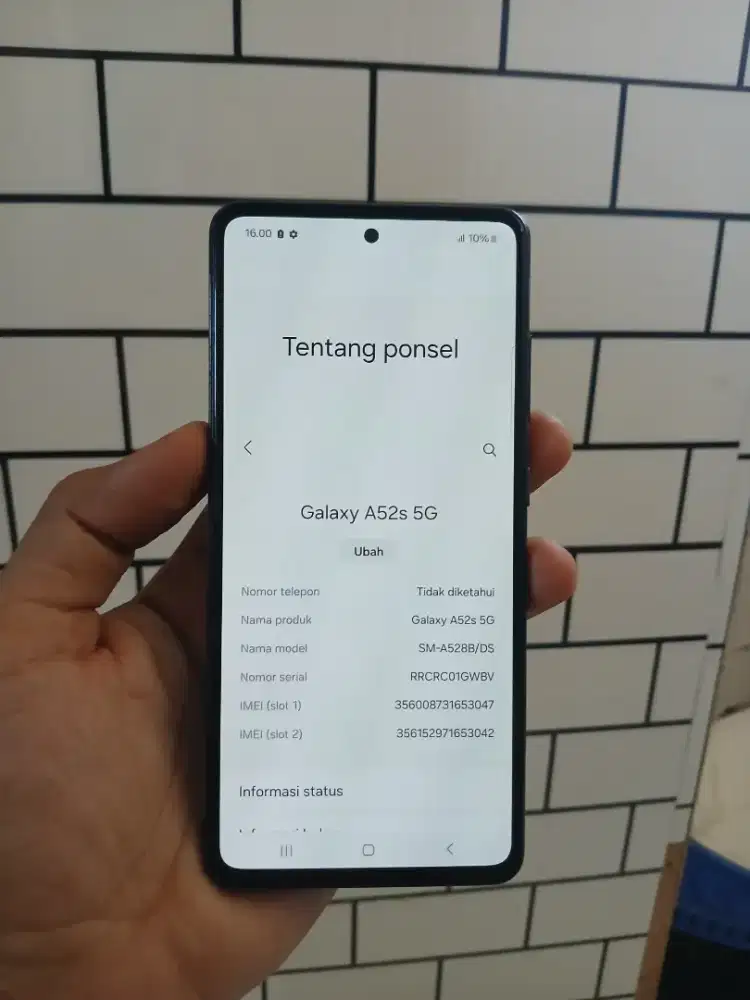 Samsung A52S 5G ram8/256 fullset