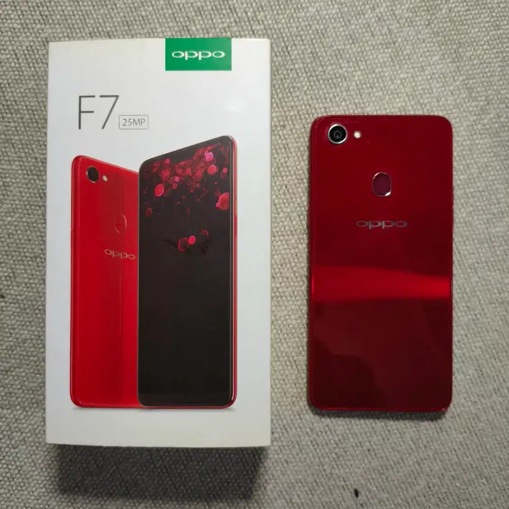 Oppo F7 Red Edition 4/64GB - Mulus Like New & Fullset Original