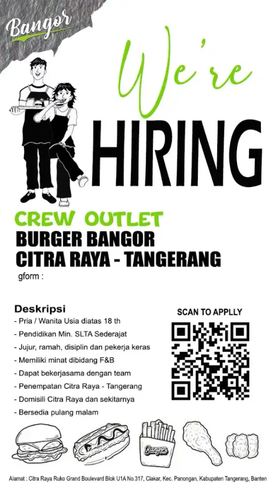 Crew Outlet Burger Bangor Citra Raya