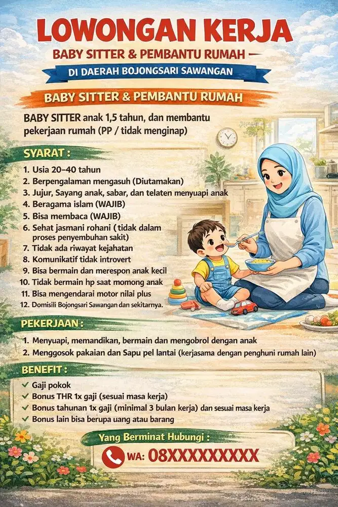 Dibutuhkan Baby sitter / ART PP