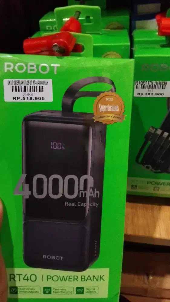 POWERBANK ROBOT RT40 40.000MAH | ATLANTIS DAHSYAT