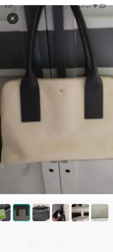 Tas black and white Kate spade