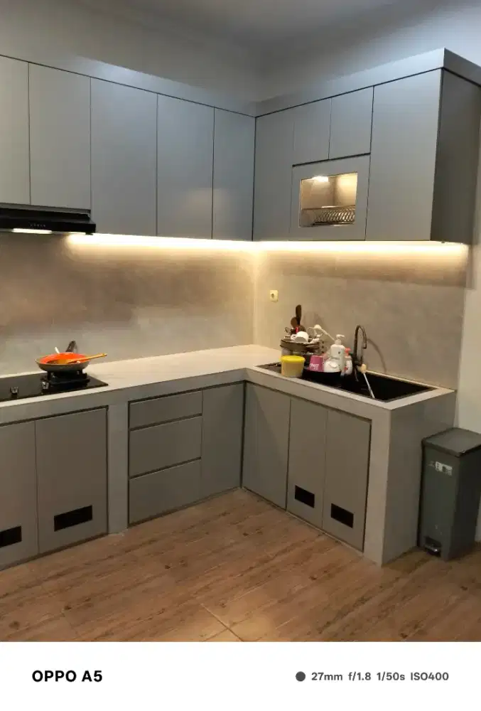 Kitchen set aluminium acp double layer anti rayap tahan lembab