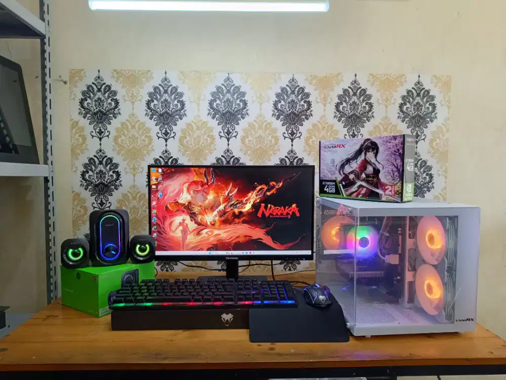 PC GAMING CORE I5-5800, RAM 16GB, SSD 512GB, VGA GTX 1650 NEW, LED 22