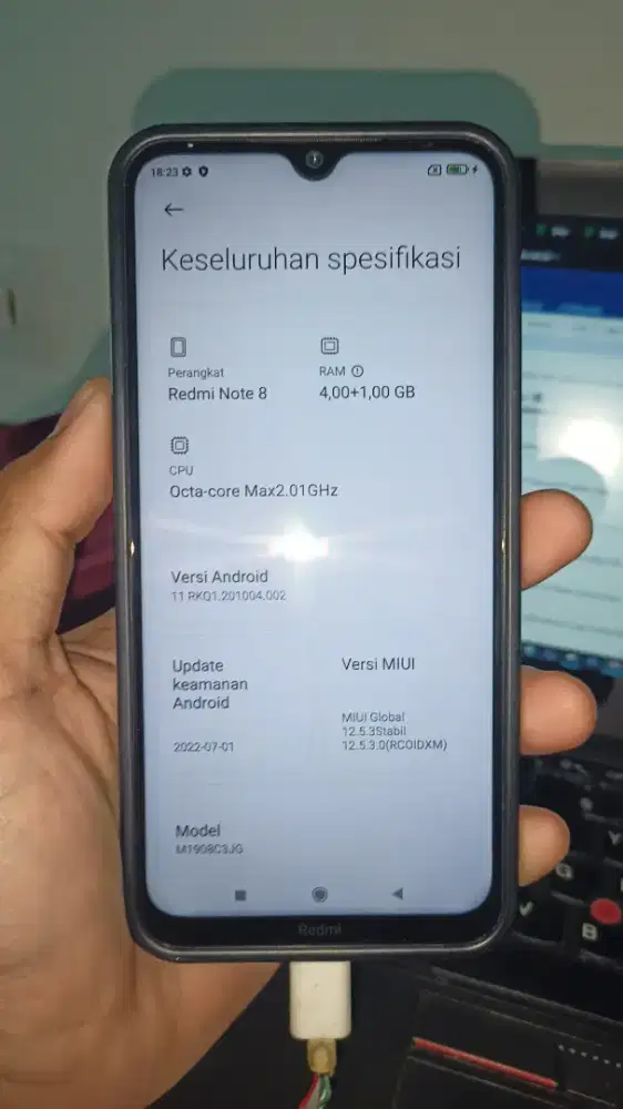 Jual Redmi note 8 Hp p+Chsan