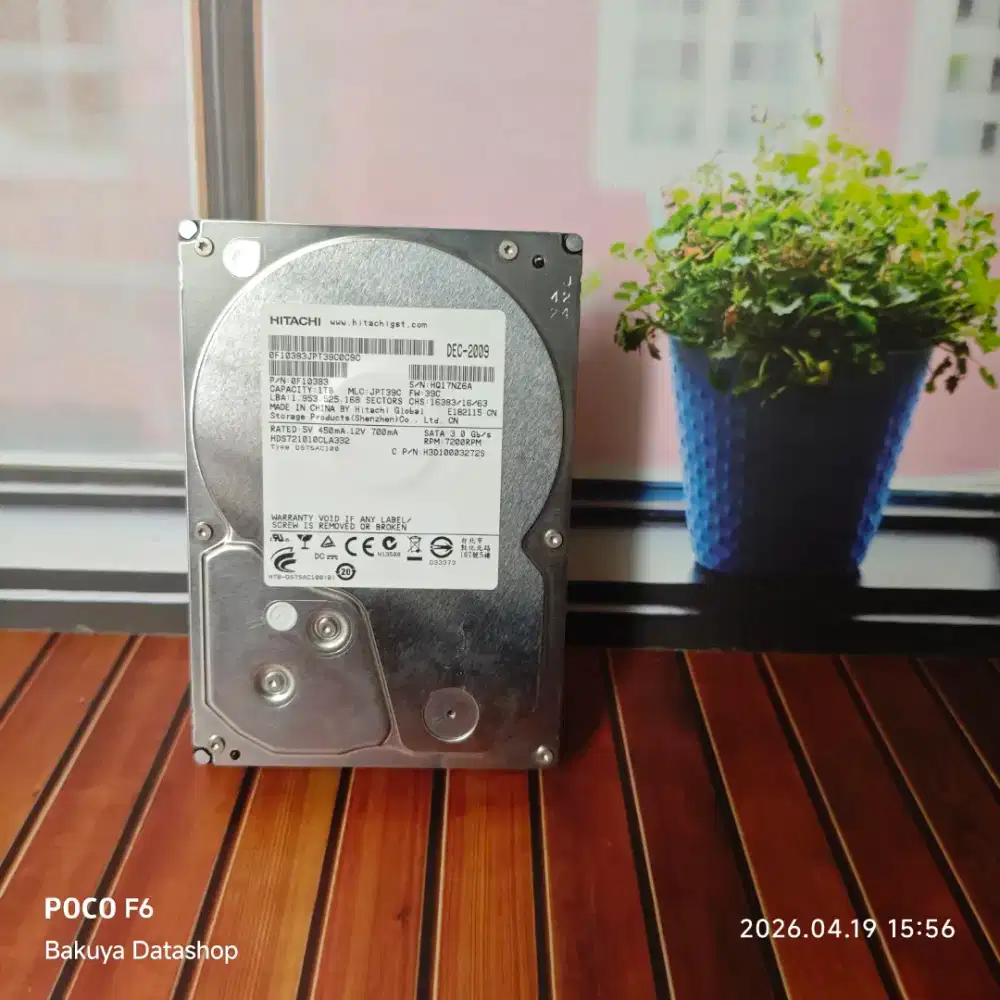 HDD Hardisk Harddisk Internal PC 3.5 Hitachi 1TB Normal Siap Pakai