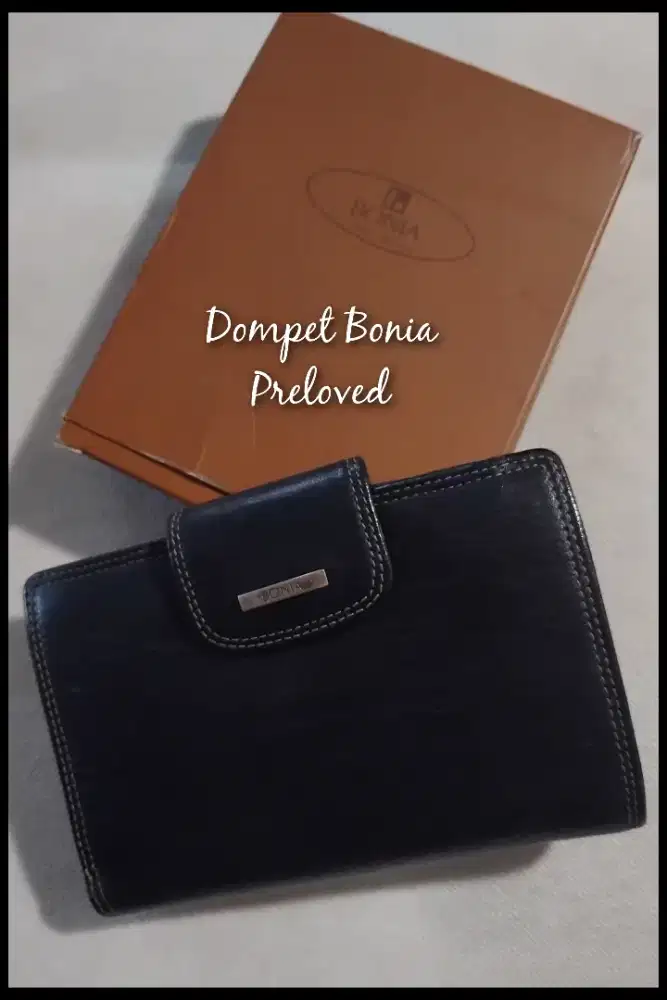 DOMPET BONIA HITAM ORIGINAL