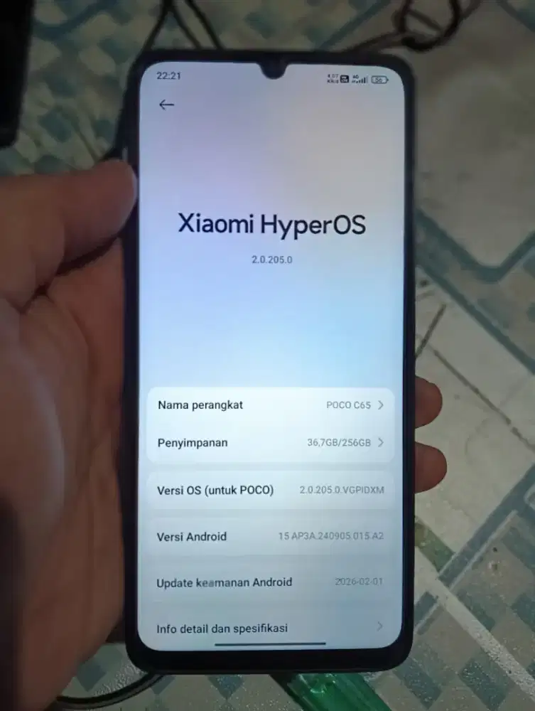 Poco c65 ram 8 Rom 256 4G dual sim card (unit saja)